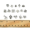64Pcs 16 Styles Tibetan Style Alloy European Large Hole Beads FIND-FS0002-63-5