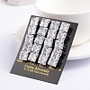 Square Cubic Zirconia Stud Earrings EJEW-H306-09P-5mm-2