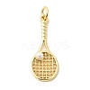 Brass with ABS Plastic Imitation Pearl Pendants KK-P343-07G-1