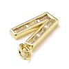 Brass Micro Pave Cubic Zirconia Pendants KK-V014-01G-22-2