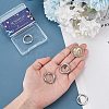 6Pcs 304 Stainless Steel Spring Gate Rings STAS-SC0008-35-3