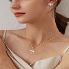 Maple Leaf Brass Clear Cubic Zirconia
Necklace & Stud Earring Sets SJEW-LP0001-49-1