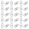 30Pcs 304 Stainless Steel Connector Charms STAS-UN0063-90-1