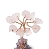 Natural Rose Quartz Chips Tree of Life Decorations DJEW-P022-03A-06-2