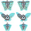 6Pcs 3 Style Synthetic Turquoise Pendants TURQ-NB0001-04-1