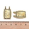Rack Plating Brass Micro Pave Cubic Zirconia Pendants KK-G512-27G-3
