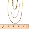 304 Stainless Steel 3 Layer Necklaces for Women NJEW-V012-01G-3