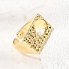 Brass Cuff Open Rings for Women RJEW-F215-10G-2