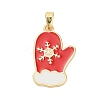 Brass Enamel Pendants LS-KK-B158-01G-1