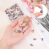 48Pcs 6 Color Tibetan Style Alloy Charms FIND-SC0002-12-3