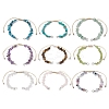 Natural Mixed Stone Chip Nylon Braided Beaded Bracelet Making AJEW-JB01296-1