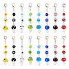 32Pcs 8 Colors Handmade Evil Eye Lampwork Pendant Decoration HJEW-TA0001-10-1