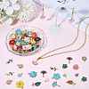120Pcs 12 Styles Alloy Enamel Pendants ENAM-SC0007-16-4