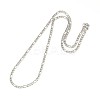 304 Stainless Steel Figaro Chain Necklace Making LS-STAS-A028-N022MP-1