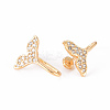 Brass Micro Pave Clear Cubic Zirconia Cuff Earrings EJEW-Q703-002-NF-4
