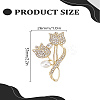 1Pc Tulipa Alloy Rhinestone Brooches JEWB-LP0004-18-2