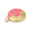 Rack Plating Brass Enamel Pendants KK-H431-29G-3