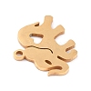 Ion Plating(IP) 201 Stainless Steel Pendants STAS-K003-04G-3