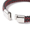Microfiber Imitation Leather Braided Cord Bracelets BJEW-E345-07-P-4