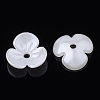 3-Petal ABS Plastic Imitation Pearl Bead Caps X-OACR-S020-26-1