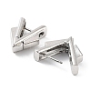 Triangle Rack Plating Brass Hoop Earrings for Women KK-Z038-19P-2