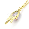 Synthetic Crystal Teardrop Pendant Necklace NJEW-G016-03B-2