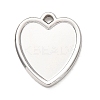 304 Stainless Steel Pendant Cabochon Settings STAS-Z204-04P-13-1