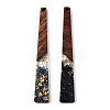 Transparent Resin & Walnut Wood Big Pendants RESI-N039-68C-3