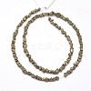 Natural Pyrite Nuggets Beads Strands G-I125-84-2