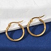PVD Vacuum Plating 201 Stainless Steel Hoop Earrings with 304 Stainless Steel Pins for Women LS-EJEW-D279-12G-05-5