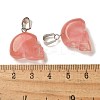 Cherry Quartz Glass Pendants G-Z067-02P-07-4