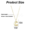 1Pc Initial Letter Brass Pendant Necklaces NJEW-YW0001-24C-2