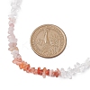 Natural Carnelian & Rose Quartz & Quartz Crystal Chip Beaded Necklaces NJEW-JN05099-03-3