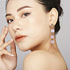 10Pcs Rhombus Brass Stud Earring Findings KK-AR0004-04-5