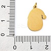 Christmas Theme Ion Plating(IP) 304 Stainless Steel Enamel Pendants STAS-Z104-01G-05-3