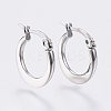 Tarnish Resistant 304 Stainless Steel Hoop Earrings LS-EJEW-F105-24P-1