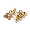 Brass Micro Pave Cubic Zirconia Pendants KK-K258-24C-G-RS-2