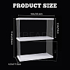 2-Tier Transparent Acrylic Minifigures Display Case ODIS-WH0043-23B-2