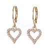 Clear Cubic Zirconia Dangle Leverback Earrings EJEW-JE05206-02-3