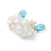Pearlized Glass Pearl Beads Pendants PALLOY-MZ01101-02-4