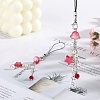 Glass & Acrylic Mobile Straps HJEW-SW00079-06-4