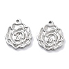Anti-Tarnish 304 Stainless Steel Pendants STAS-R130-17P-1