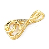 Brass Micro Pave Cubic Zirconia Pendants KK-D357-25G-2