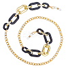 1Pc Acrylic with Alloy Oval Link Chains Neck Strap for Eyeglasses AJEW-CN0003-60B-1