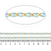 Ion Plating(IP) 304 Stainless Steel Dapped Chains AJEW-Q150-09G-05-2