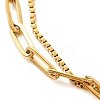 304 Stainless Steel Multi-Strand Chain Bracelets BJEW-G711-03A-G-2