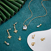 12Pcs 6 Styles Brass Cubic Zirconia Pendants KK-BC0013-60-5