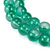 Frosted Transparent Glass Bead Strands GLAA-P065-10mm-14-4