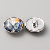 Platinum Plated Brass Jewelry Snap Buttons BUTT-WH0050-B01-2
