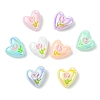 8Pcs 8 Colors UV Platings Acrylic Beads MACR-YW0004-29-2